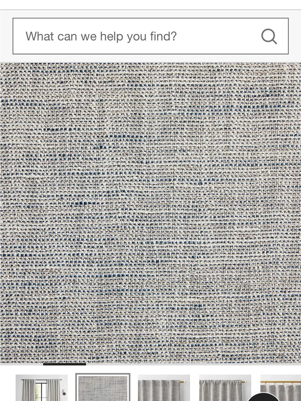 Crate and Barrel set of 2 Reid blue curtain panels